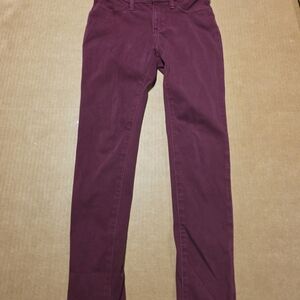 Old Navy Ballerina Girls Size 10   Jeans / Jeggings , Zips Wine Stain Color